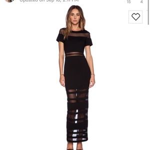 ELLIATT fitted mesh insert gown